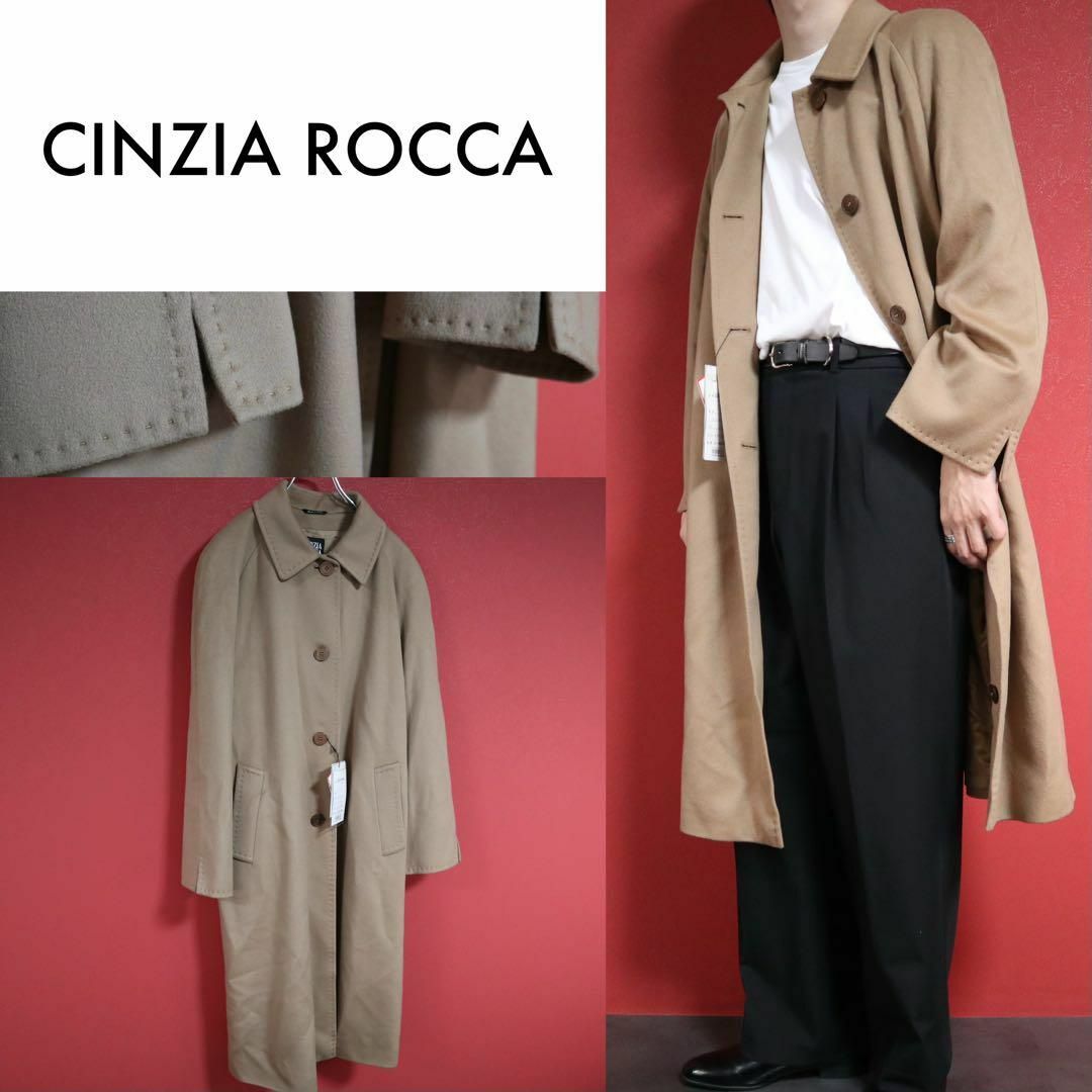 【新品未使用】CINZIA ROCCA カシミヤ100% デザイン ロングコート レディースのジャケット/アウター(ロングコート)の商品写真