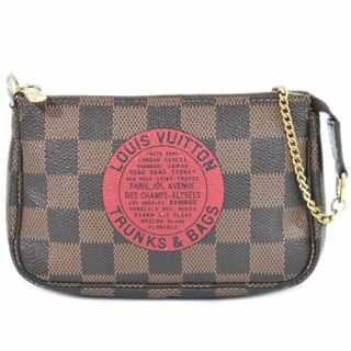 ルイヴィトン(LOUIS VUITTON)の本物 ルイヴィトン LV LOUIS VUITTON ミニ ポシェットアクセソワール T＆B ダミエ エベヌ ハンドバッグ ポーチ ブラウン N58011 ビトン バッグ 中古(ポーチ)