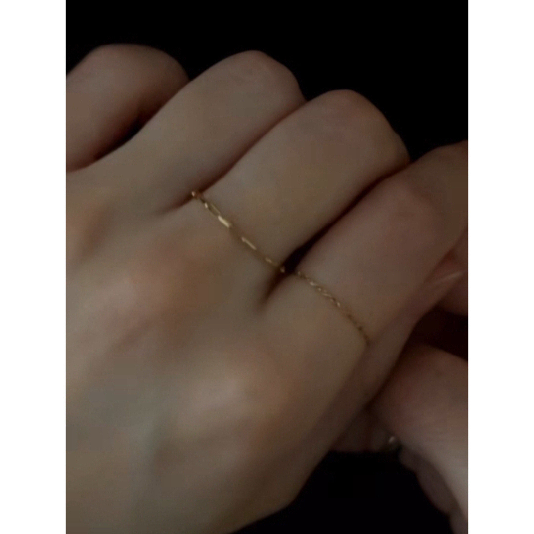 BEAUTY&YOUTH UNITED ARROWS(ビューティアンドユースユナイテッドアローズ)のloro k18 s chain ring 11号　限定ポーチつき レディースのアクセサリー(リング(指輪))の商品写真