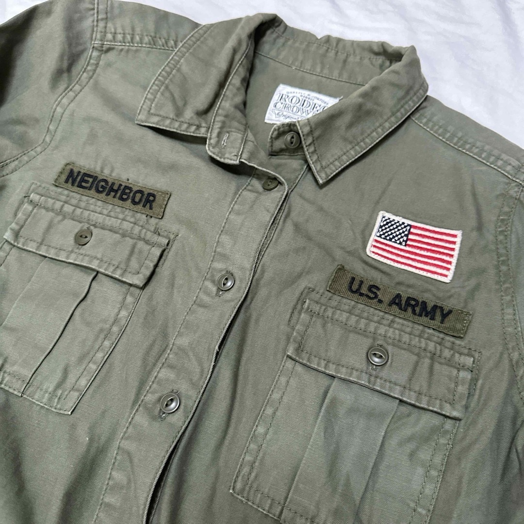 RODEO CROWNS(ロデオクラウンズ)のRODEO CROWNS ミリタリーシャツ ワンピース　U.S.ARMY レディースのワンピース(その他)の商品写真