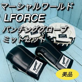 マーシャルワールド(MARTIAL WORLD)のマーシャルワールド　LFORCE パンチンググローブ　ミット　格闘技　美品(トレーニング用品)