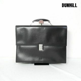 良品 dunhill カウレザー ロゴ A4収納 ブリーフケース