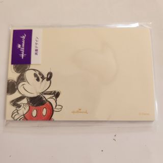 ディズニー(Disney)の日本ホールマーク ミニメッセージカード ディズニー 両面ミッキードット青 65…(その他)