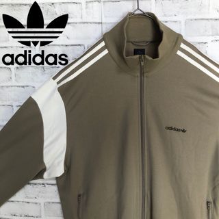 オリジナルス(Originals（adidas）)の希少カーキ4XL⭐️90s adidas トラックジャケット vintage 白(ジャージ)