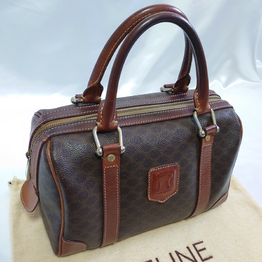 celine(セリーヌ)のCELINE マカダム柄 ミニハンドバッグ レディースのバッグ(ハンドバッグ)の商品写真