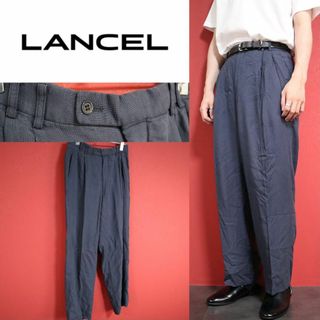 ランセル(LANCEL)の【希少カラー】LANCEL ランセル シワ感 ツータックワイドスラックス パンツ(スラックス)