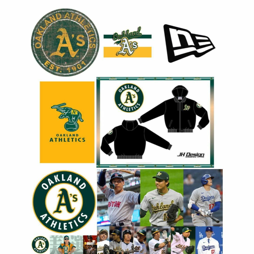 MLB(メジャーリーグベースボール)のアスレチックス スタジャン MLB JH DESIGN ナイロンジャケット2XL メンズのジャケット/アウター(ナイロンジャケット)の商品写真