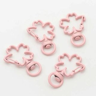 【10個セット】キーホルダー 桜さくらサクラ デザインキーホルダー ピンク(各種パーツ)