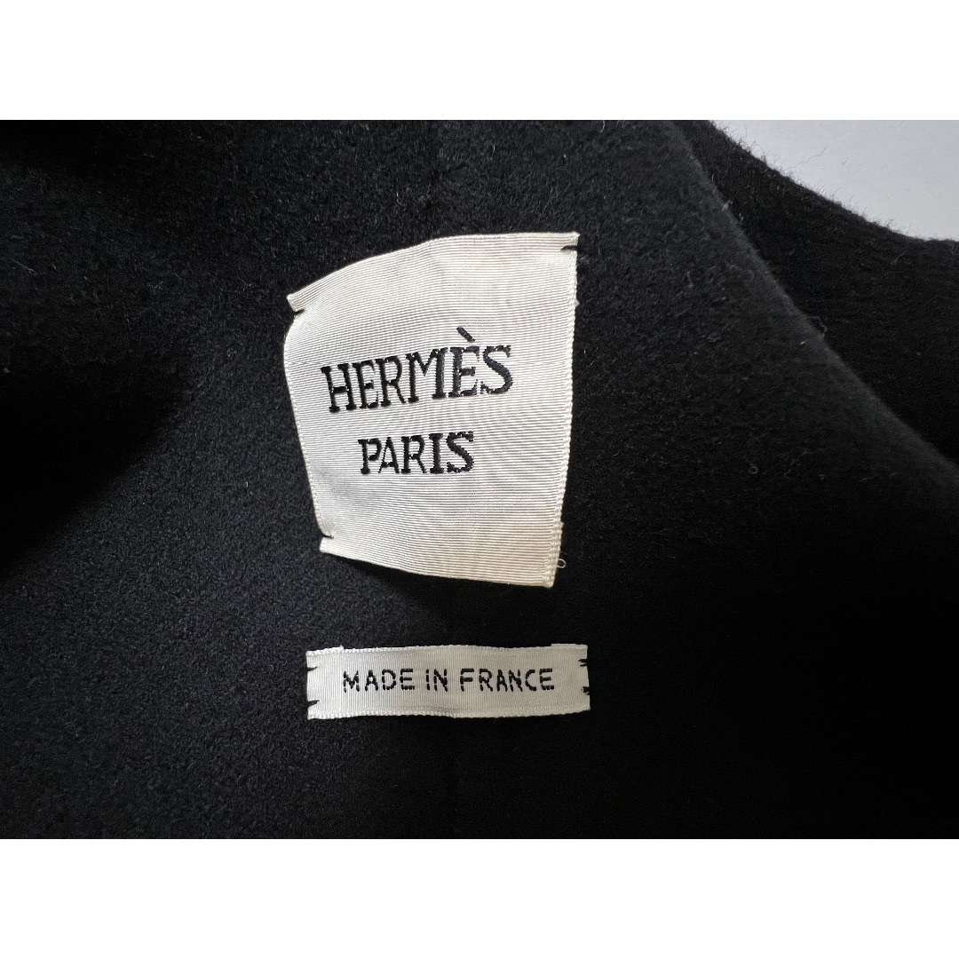 Hermes(エルメス)のHERMES エルメス レディース ジレ ロングベスト ワンピース カシミア ブラック プルオーバー 40 美品 レディースのトップス(ベスト/ジレ)の商品写真