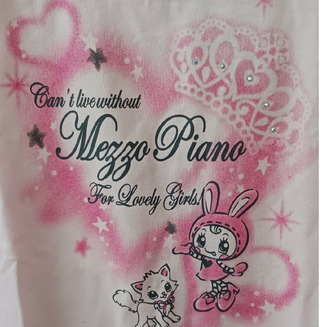 mezzo piano(メゾピアノ)のメゾピアノ　ピンク　Tシャツ キッズ/ベビー/マタニティのキッズ服女の子用(90cm~)(Tシャツ/カットソー)の商品写真