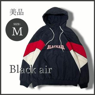 BLACK AIR プルオーバーナイロンジャケット M トリコロール 中綿入り(パーカー)