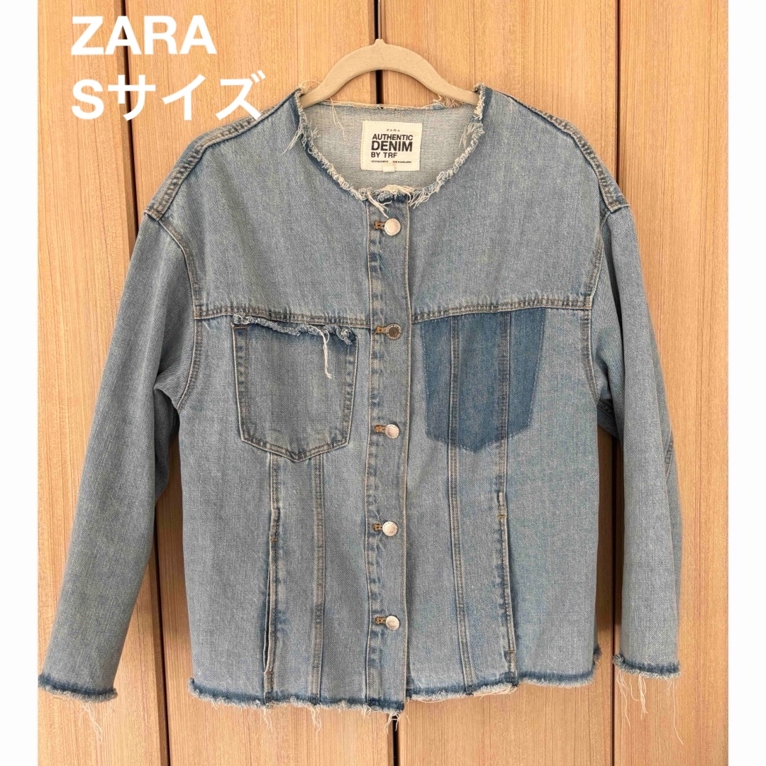 ZARA(ザラ)のZARA TRF オーバーサイズ デニムジャケット Gジャン Sサイズ レディースのジャケット/アウター(Gジャン/デニムジャケット)の商品写真