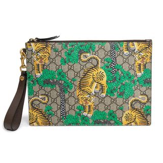 Gucci - 内張新品 GUCCI クラッチバック スエード シェリーライン