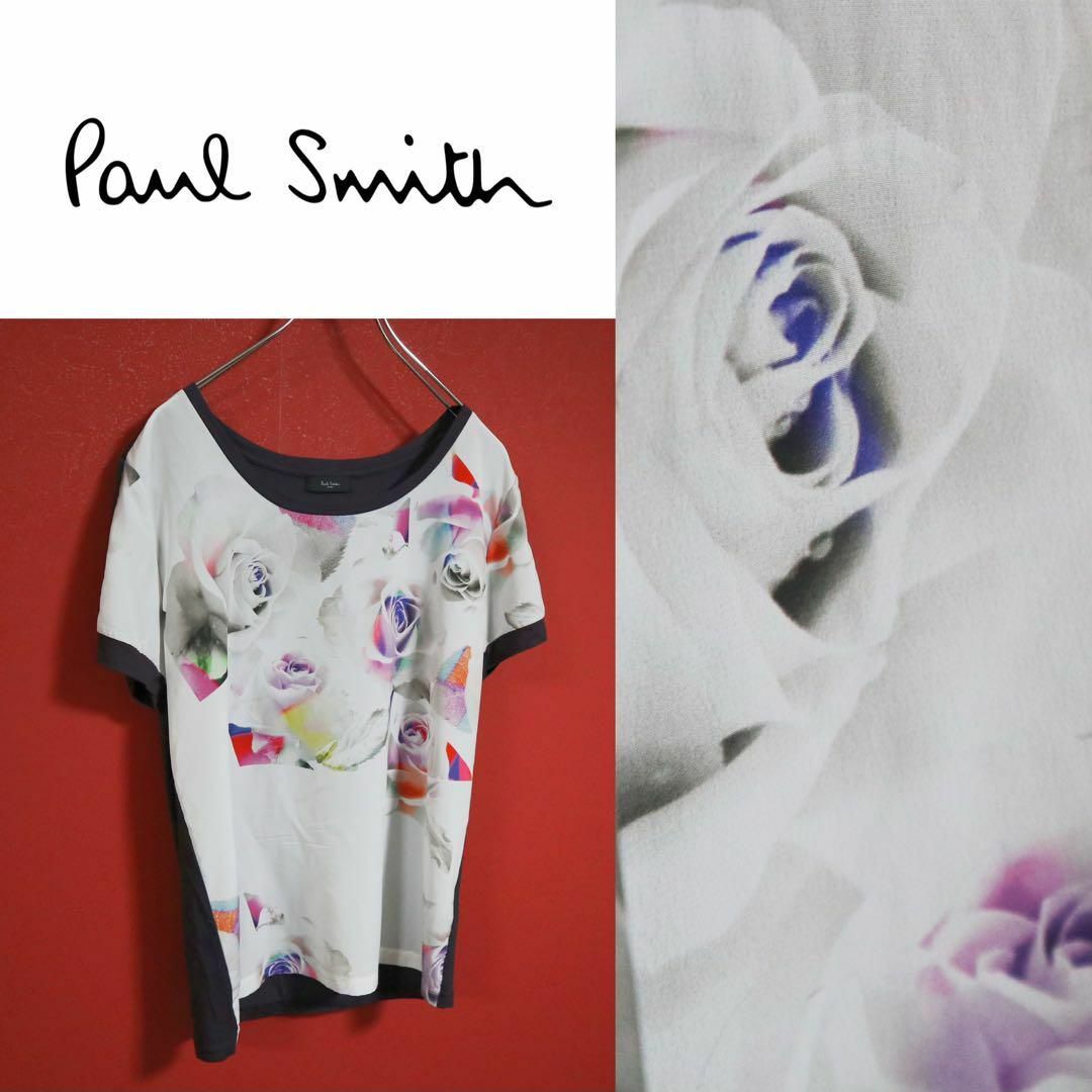 Paul Smith(ポールスミス)の【モード】Paul Smith Black 花柄 グラフィックデザイン Tシャツ レディースのトップス(Tシャツ(半袖/袖なし))の商品写真