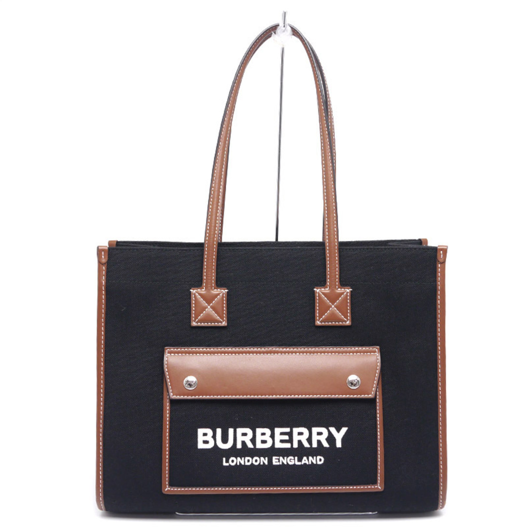 BURBERRY(バーバリー)のバーバリー フレヤ トートバッグ スモール 8057600 ブラック×タン レディースのバッグ(トートバッグ)の商品写真