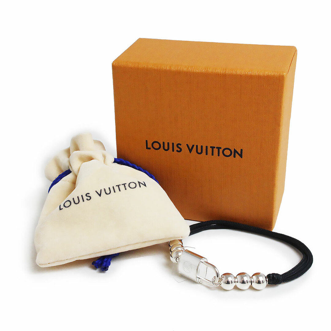 LOUIS VUITTON(ルイヴィトン)のルイ ヴィトン ブレスレット シルバー ロックイット ビーズ ポリエステル SV925 ノワール ブラック 黒 スターリングシルバー金具 Q05729 箱付 LOUIS VUITTON（新品・未使用品） レディースのアクセサリー(ブレスレット/バングル)の商品写真