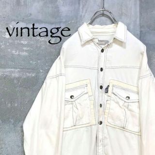 【雰囲気抜群】BLEACHデニムジャケット メンズ vintage ポケット(Gジャン/デニムジャケット)