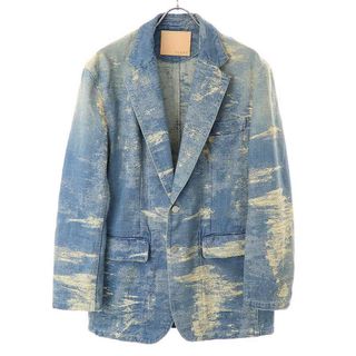 TaaKK ターク TaaKK 24SS DENIM JACKET ブリーチ加工ジャガードデニムテーラードジャケット TA24SS-JK077/1 インディゴ 2(テーラードジャケット)