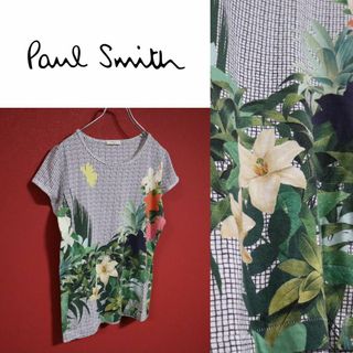 ポールスミス(Paul Smith)の【極希少】Paul Smith ブロックチェック グラフィック デザインTシャツ(Tシャツ(半袖/袖なし))