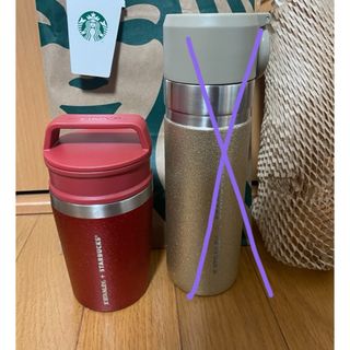 スターバックスコーヒー(Starbucks Coffee)のスターバックス　ステンレスボトルスタンレーグリッターレッド(タンブラー)