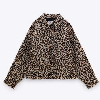 ザラ(ZARA)のZARA ウールブレンド　レオパード コート　ジャケット(その他)