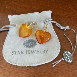 スタージュエリー(STAR JEWELRY)の【スター・ジュエリー】 琥珀　コハク　ハート型ピアス(ピアス)