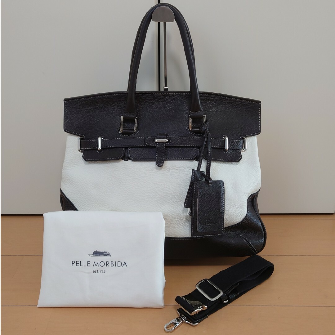 PELLE MORBIDA(ペッレ モルビダ)のペッレモルビダ PELLE MORBIDA バッグ ブラウン/ホワイト メンズのバッグ(ビジネスバッグ)の商品写真