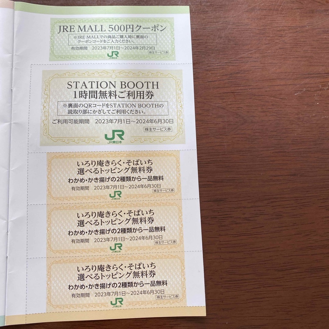 JRE MALL 500円クーポン、STATION BOOTH 1時間無料　 チケットの優待券/割引券(その他)の商品写真