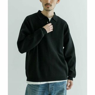 アーバンリサーチ(URBAN RESEARCH)の【BLACK】ミラノリブニットポロシャツ(ポロシャツ)