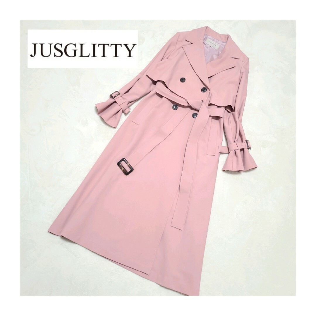 JUSGLITTY(ジャスグリッティー)の〘新品未使用品〙JUSGLITTY＊2wayトレンチコート＊ジレ レディースのジャケット/アウター(トレンチコート)の商品写真