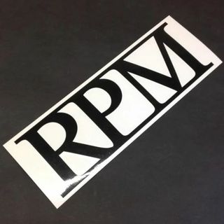 RPM アールピーエム【LOGO STICKER】黒 18×6cm カッティング(ウエア/装備)