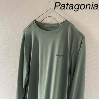 パタゴニア(patagonia)のPatagoniaパタゴニアロンtシャツメンズ長袖キャプリーングリーン緑sm(Tシャツ/カットソー(七分/長袖))