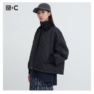 ユニクロ(UNIQLO)の【ほぼ新品】　UNIQLO C パフテックブルゾン　ブラック　完売品(ブルゾン)