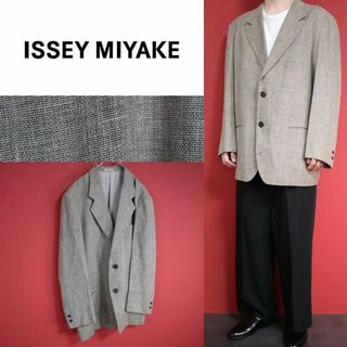 【希少】ISSEY MIYAKE リネン オーバーサイズ テーラードジャケット