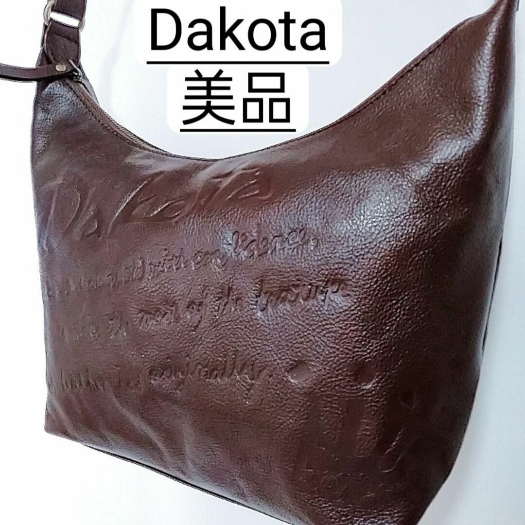 Dakota(ダコタ)の美品　Dakota　ダコタ　ショルダーバッグ　ブラウン　レザー　ロゴ メンズのバッグ(ショルダーバッグ)の商品写真