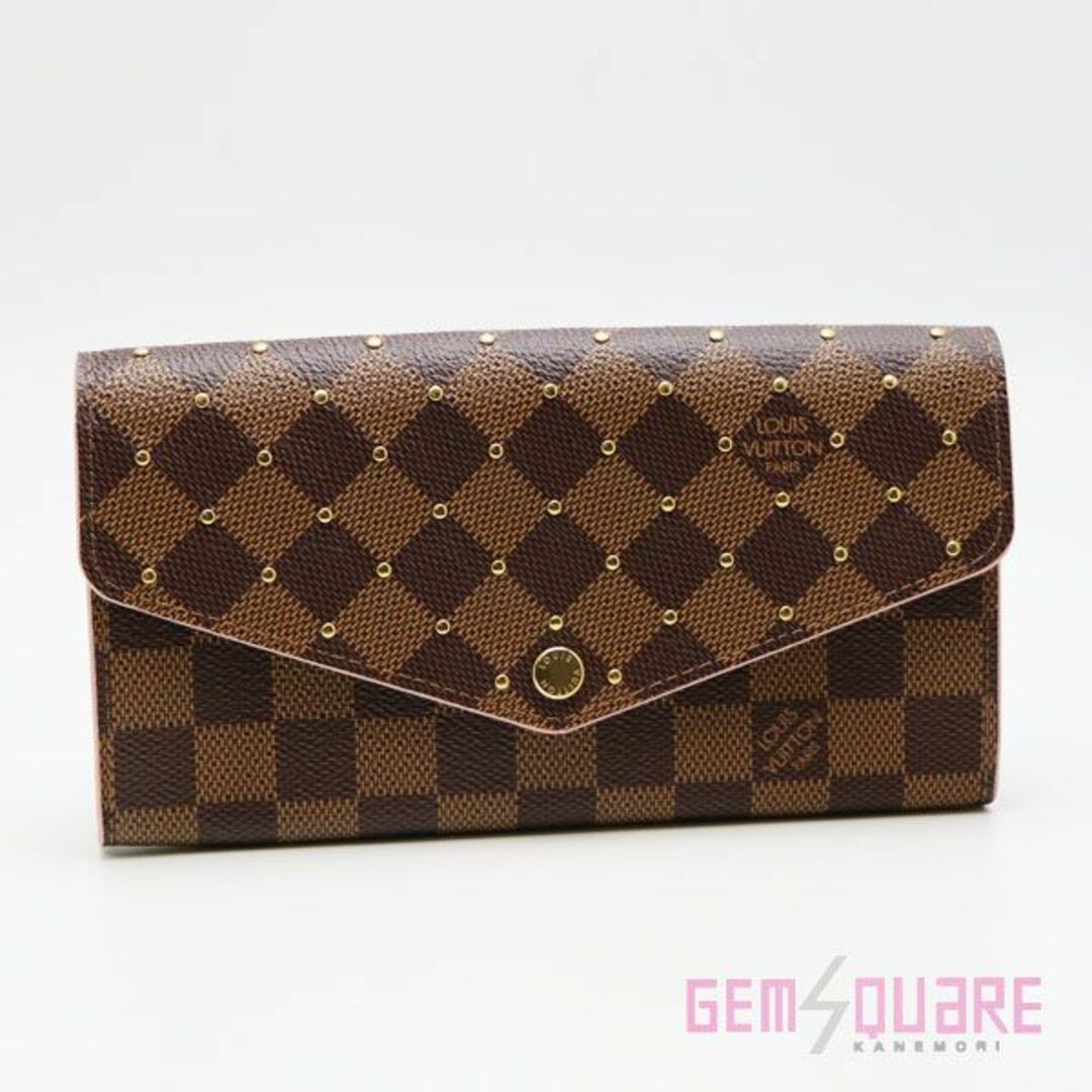 LOUIS VUITTON - ルイヴィトン ダミエ ポルトフォイユ・サラ ローズバレリーヌ スタッズ 財布 新品同様品 N60249