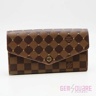 ルイヴィトン(LOUIS VUITTON)のルイヴィトン ダミエ ポルトフォイユ・サラ ローズバレリーヌ スタッズ 財布 新品同様品 N60249(財布)