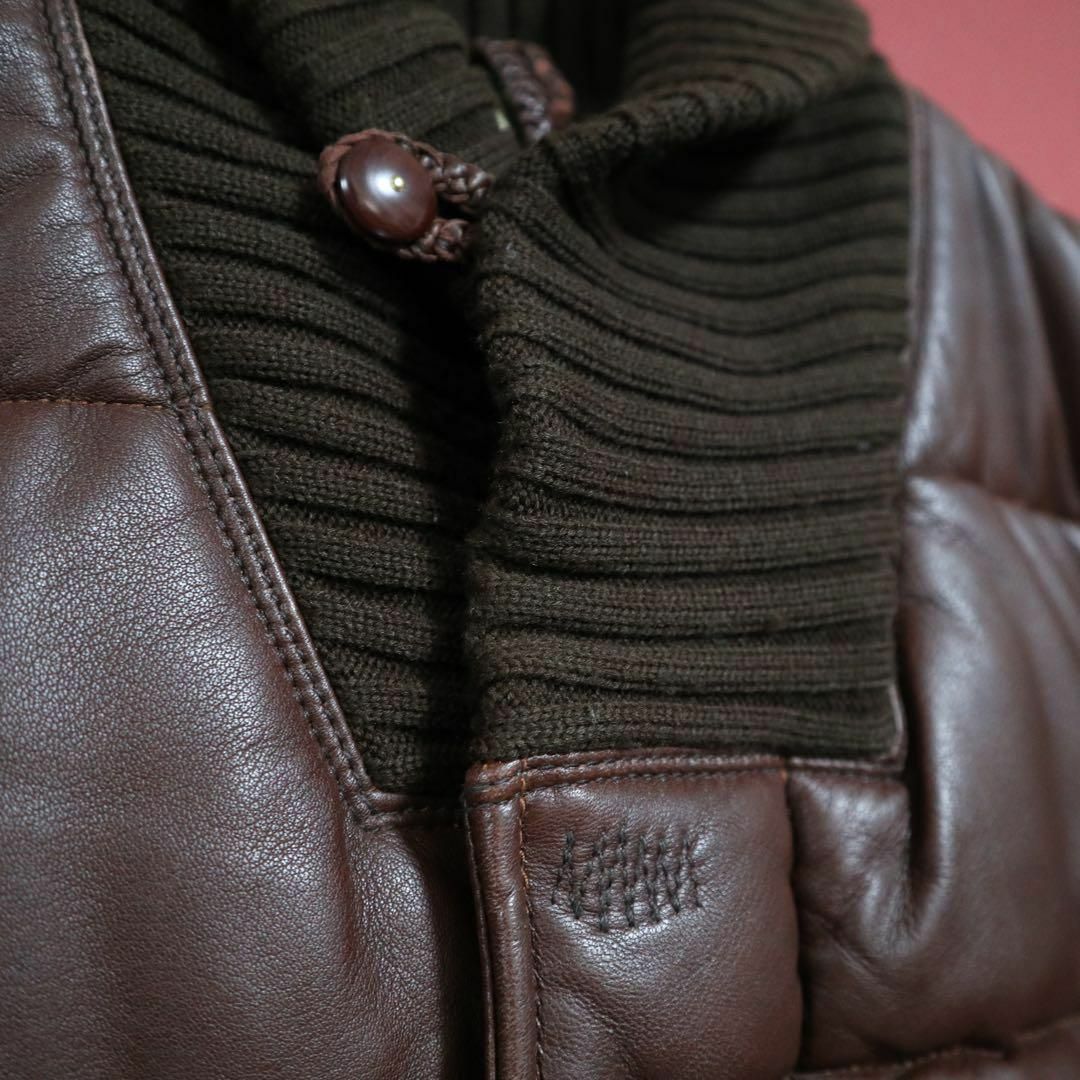 XL相当】Paul Smith RED EAR 極厚ウール ニットコート 革