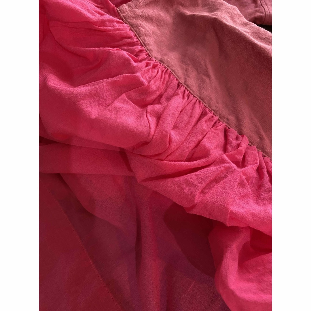 Hug O War(ハグオーワー)のハグオーワー　 コンビギャザーワンピース　　ピンク レディースのワンピース(ロングワンピース/マキシワンピース)の商品写真