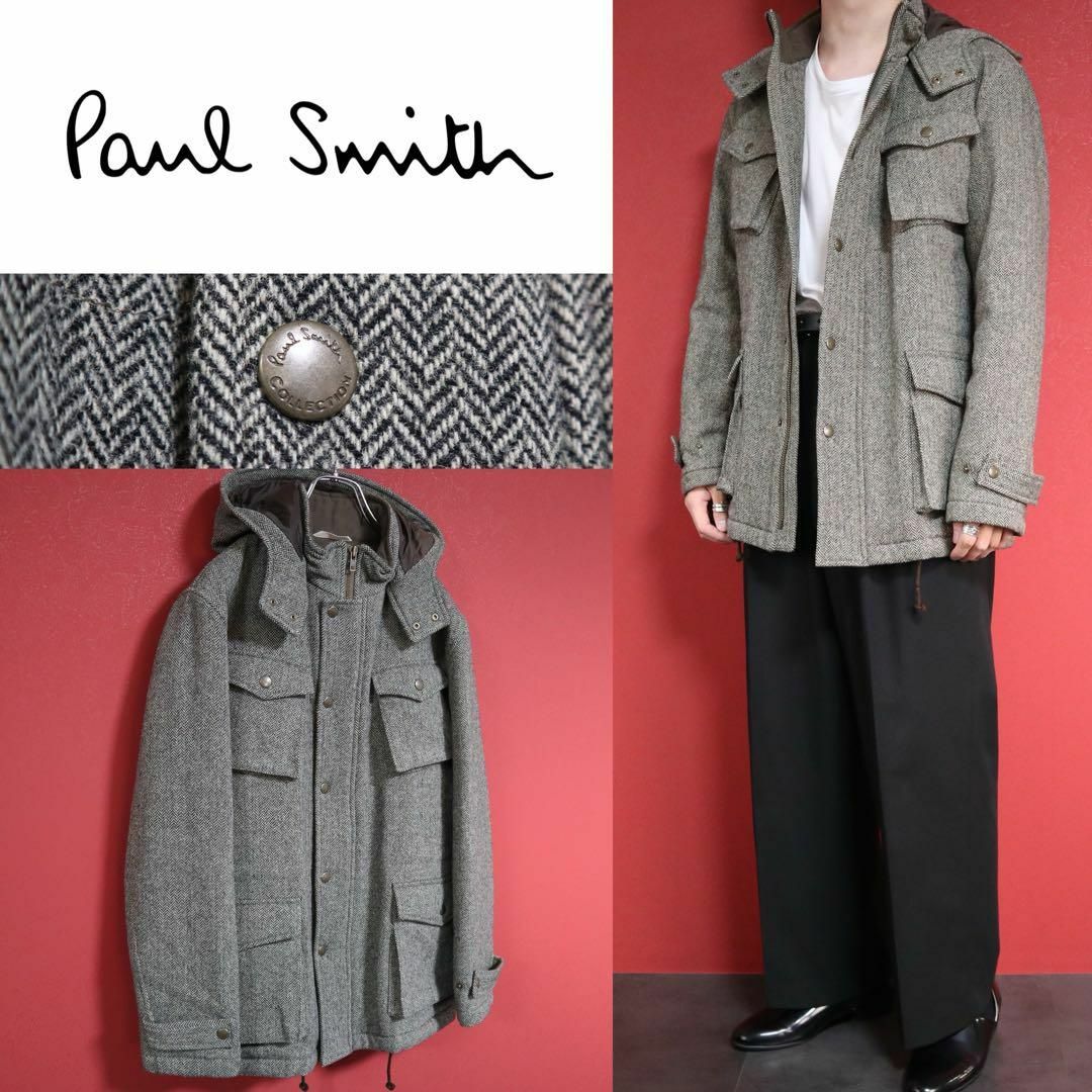 Paul Smith COLLECTION(ポールスミスコレクション)の【極希少】Paul Smith COLLECTION 裏地中綿 ツイード コート メンズのジャケット/アウター(マウンテンパーカー)の商品写真