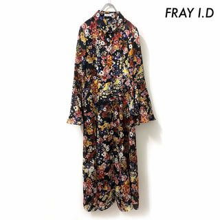 フレイアイディー(FRAY I.D)のFRAY I.D フレイアイディー★フレアスリーブロングOP 花柄 ワンピース(ロングワンピース/マキシワンピース)