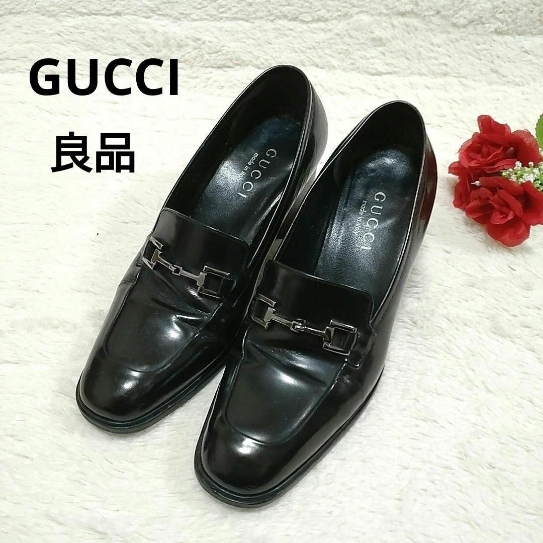 Gucci(グッチ)のGUCCI グッチ ホースビット  ローファー  パンプス ヒール  シューズ レディースの靴/シューズ(ローファー/革靴)の商品写真