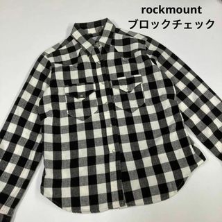 ロックマウント(ROCKMOUNT)のrockmount ロックマウント　ウエスタンシャツ　ブロックチェック　黒白(シャツ/ブラウス(長袖/七分))