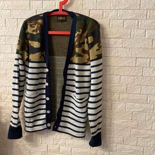 ハバノス(HBNS)の希少/hbns camo border cardigan✳︎✳︎(カーディガン)