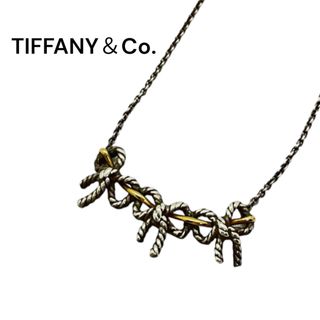 ティファニー(Tiffany & Co.)のTIFFANY ＆Co. トリプル リボン ネックレス ペンダント シルバー(ネックレス)