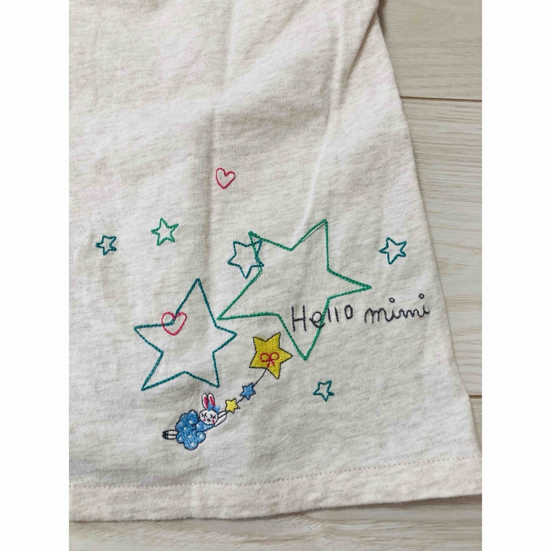 KP(ニットプランナー)のニットプランナー　ミミちゃん　刺繍　半袖Tシャツ　95 キッズ/ベビー/マタニティのキッズ服女の子用(90cm~)(Tシャツ/カットソー)の商品写真