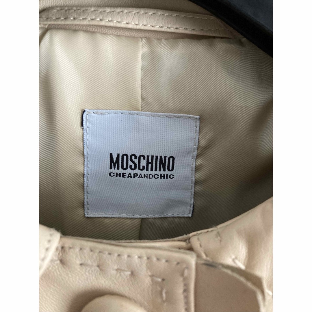 MOSCHINO(モスキーノ)の【未使用】 MOSCHINO CHEAP&CHIC ラムレザー ジャケット レディースのジャケット/アウター(テーラードジャケット)の商品写真