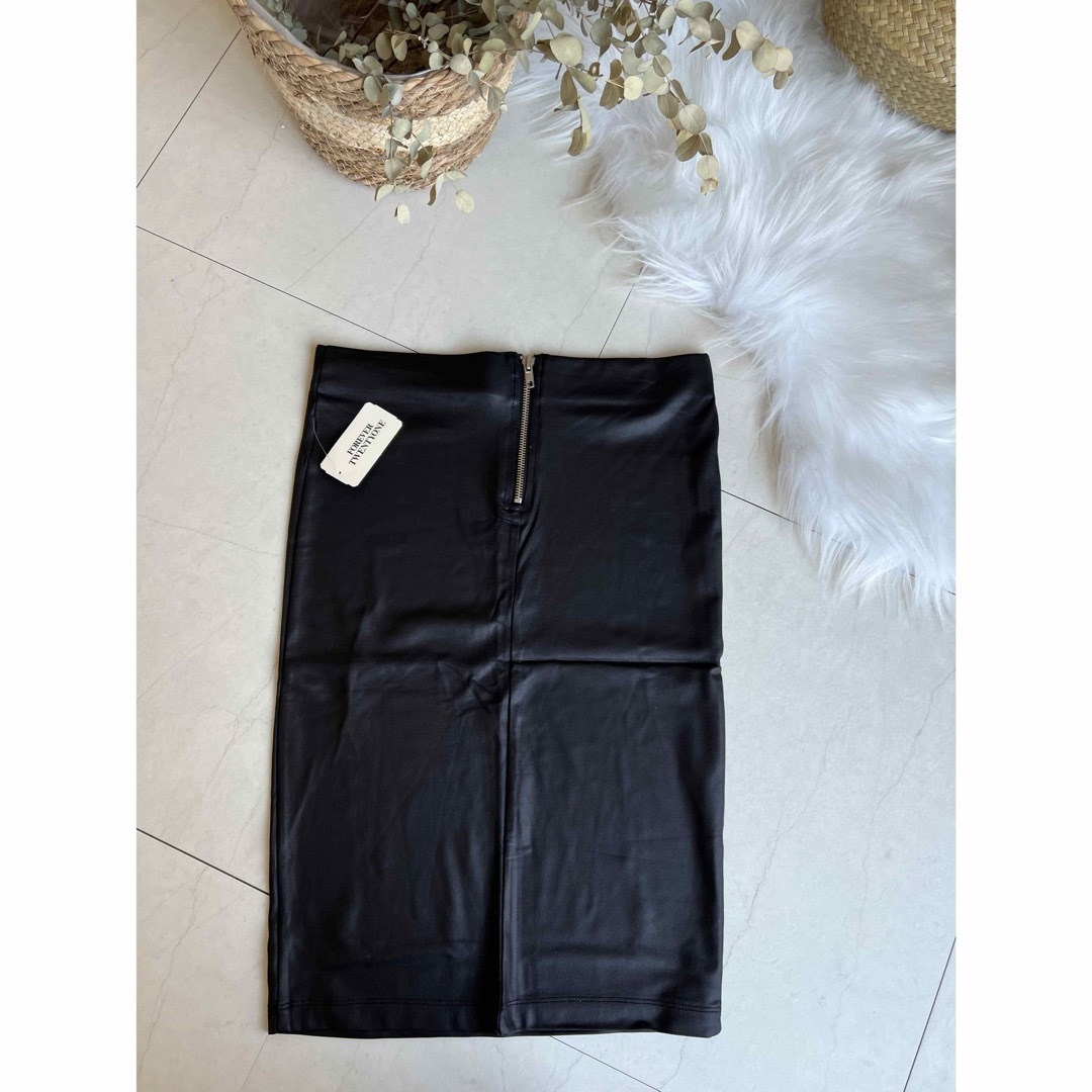 新品/フェイクレザースカート レディースのスカート(ひざ丈スカート)の商品写真