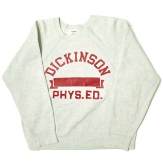 チャンピオン(Champion)のChampion チャンピオン 60s C中ランタグ DICKINSON 3段プリント スウェット M オートミール トレーナー ヴィンテージ カレッジ ラグラン トップス【中古】【Champion】(スウェット)