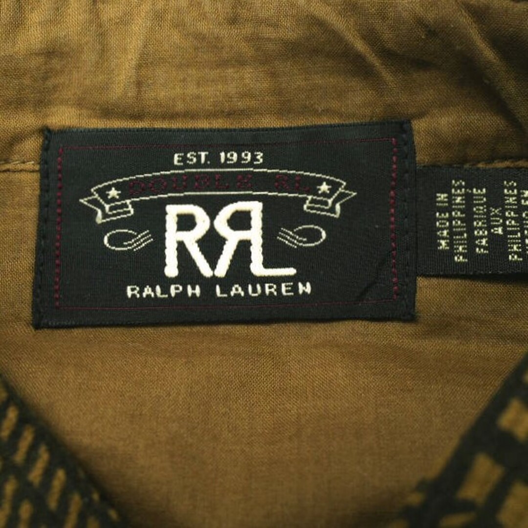 RRL(ダブルアールエル)のRRL ダブルアールエル 23AW Pleated Plaid Work Shirts プリーツチェックワークシャツ 782911265001 S BROWN Double RL 長袖 トップス【中古】【RRL】 メンズのトップス(シャツ)の商品写真